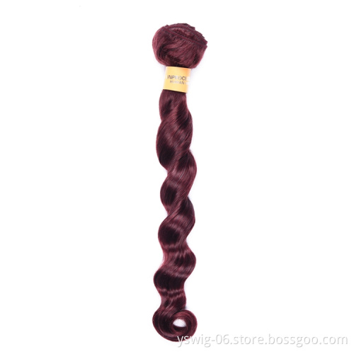 10A Mink Brazilian Virgin Hair, Brazilian Hair Vendor Unprocessed Virgin, 99j# Loose Deep Brazilian Virgin Human Hair Bundle